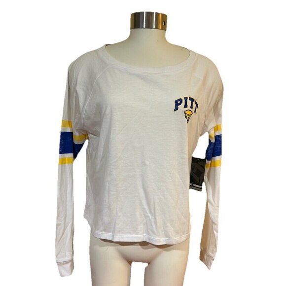 Colosseum Tops - Pitt Panthers Colosseum NCAA White Tee Shirt Women's M New